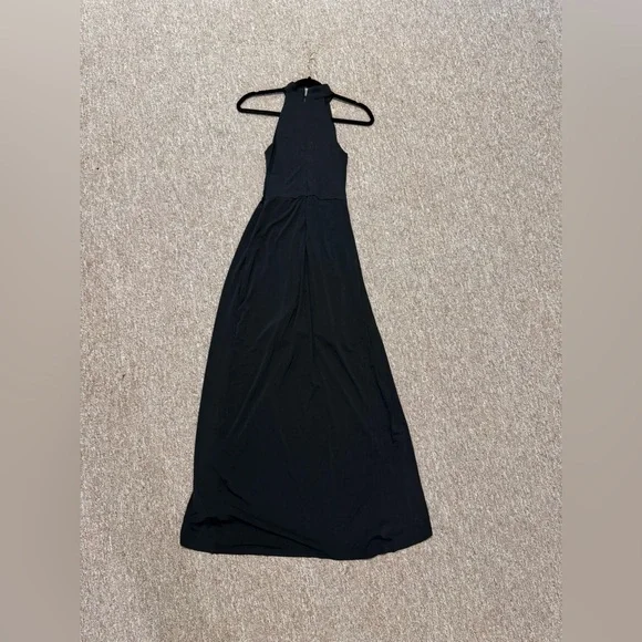Venus Hi-Low Maxi Dress in black, size XS - Picture 3 of 6